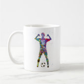 Female Soccer Player コーヒーマグカップ (左)