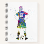 Female Soccer Player  ノートブック (正面)