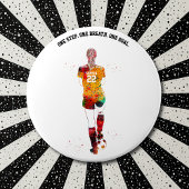 Female Soccer Player Button 缶バッジ