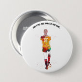 Female Soccer Player Button 缶バッジ (正面&裏面)