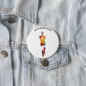 Female Soccer Player Button 缶バッジ (インサイチュ)