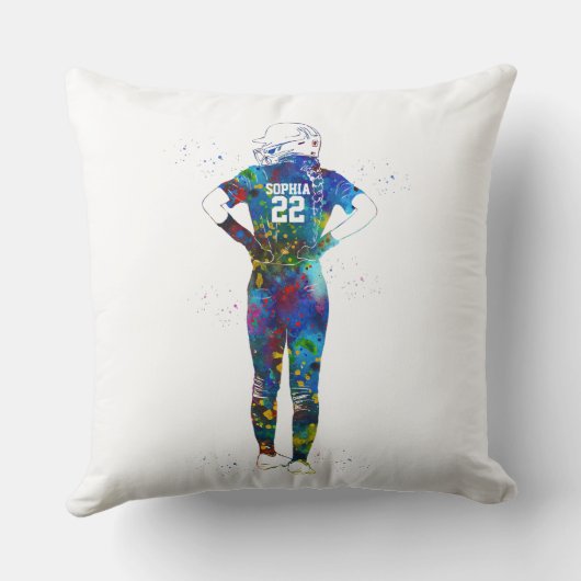 Female Softball Player クッション (裏面)