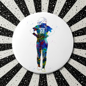 Female Softball Player 缶バッジ