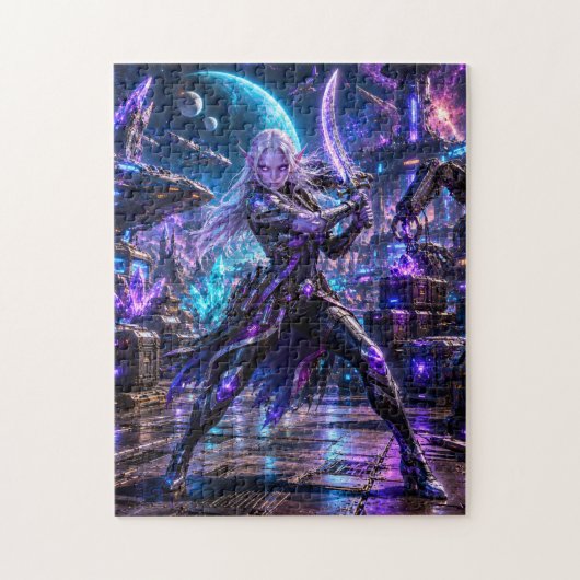 Female Space Pirate — Alien Duelist ジグソーパズル (縦)