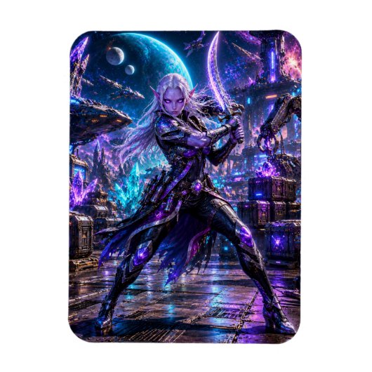 Female Space Pirate — Alien Duelist マグネット (縦)