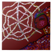 Female Spider Pharaoh Ceramic Tile タイル (正面)