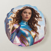 FEMALE SUPERHERO - SCI-FI FANTASY ラウンドクッション (裏面)