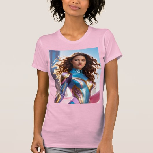 FEMALE SUPERHERO - SCI-FI Tシャツ (正面)