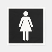Female Symbol Paper Napkins スタンダードカクテルナプキン (正面)