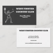 Female Tennis Coach Tennis Pro Tennis Instructor 名刺 (正面/裏面)