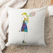 Female Tennis Player クッション (ブランケット)