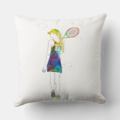 Female Tennis Player クッション (裏面)