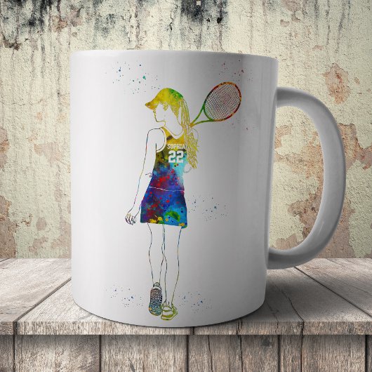 Female Tennis Player コーヒーマグカップ