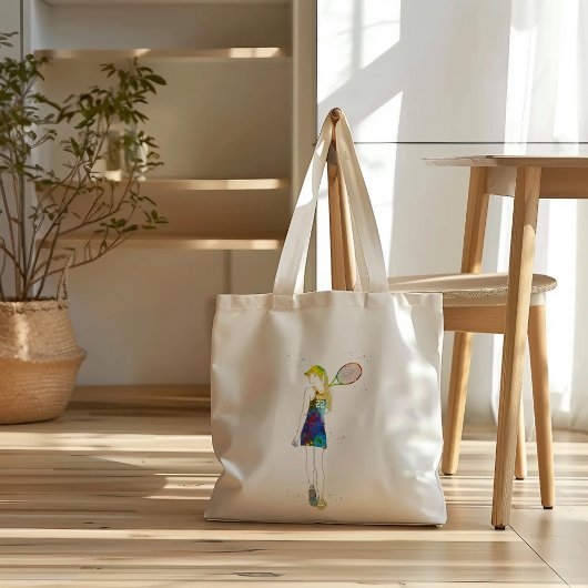 Female Tennis Player トートバッグ