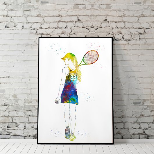 Female Tennis Player ポスター
