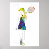 Female Tennis Player ポスター (正面)