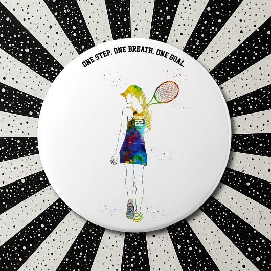Female Tennis Player 缶バッジ