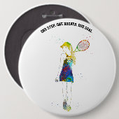 Female Tennis Player 缶バッジ (正面&裏面)