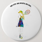 Female Tennis Player 缶バッジ (正面)