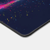 Female Tennis Player Hitting Ball デスクマット (コーナー)