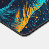 Female Tennis Player Hitting Ball デスクマット (コーナー)