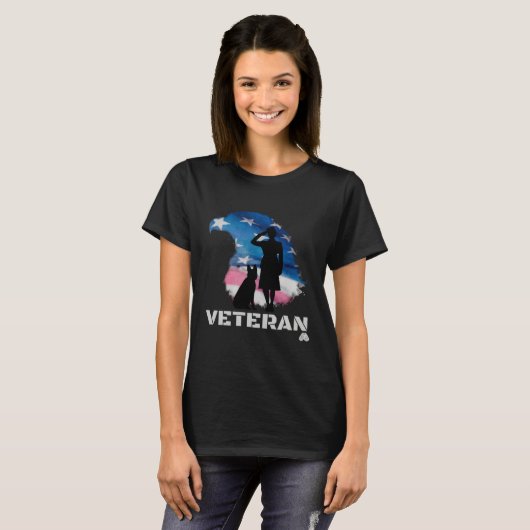 FEMALE VETERAN DOG HANDLER Tシャツ (正面フル)