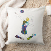 Female Volleyball Player クッション (ブランケット)