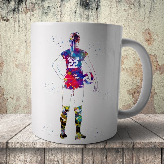 Female Volleyball Player コーヒーマグカップ