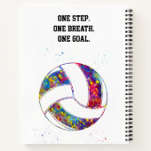 Female Volleyball Player ノートブック (裏面)