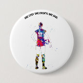 Female Volleyball Player 缶バッジ (正面)