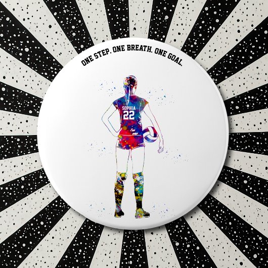 Female Volleyball Player 缶バッジ