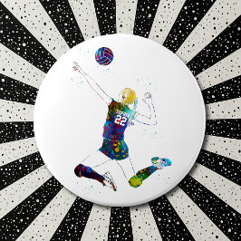 Female Volleyball Player 缶バッジ