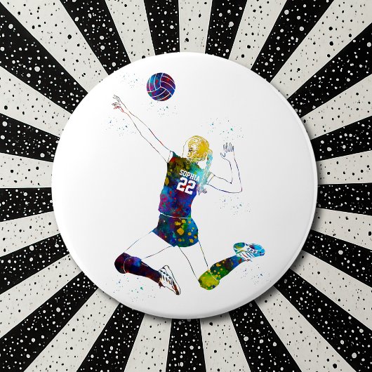 Female Volleyball Player 缶バッジ