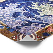 Female Wave, Hokusai ポスター (角)