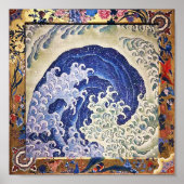 Female Wave, Hokusai ポスター (正面)