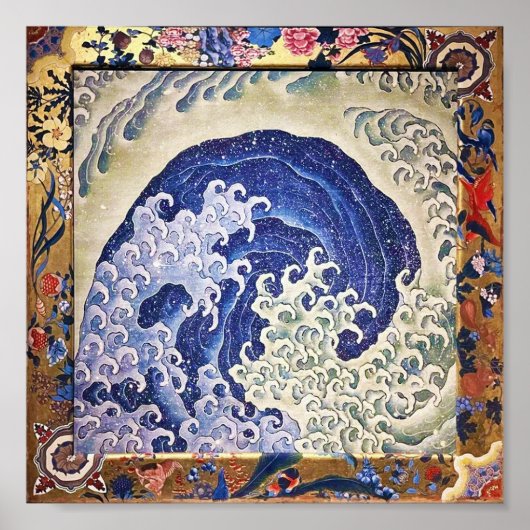 Female Wave, Hokusai ポスター (正面)