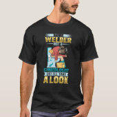 Female Welder  Welding Mechanic Forge Tシャツ (正面)