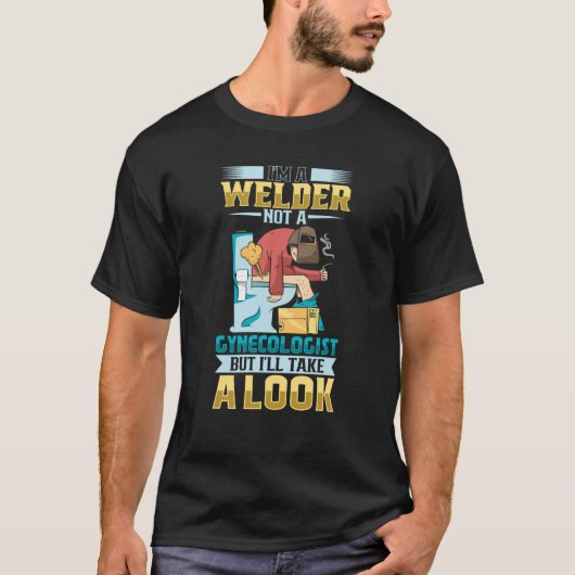 Female Welder  Welding Mechanic Forge Tシャツ (正面)