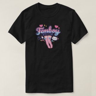 Femboy Lover カワイイ ニーハイソックス ギャマー パステル Tシャツ