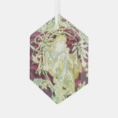 Feme a marguleit -ミュシャ繊維パネルrepro ガラスオーナメント (正面左)