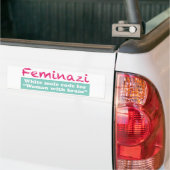 Feminazi バンパーステッカー (トラック上)