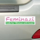 Feminazi バンパーステッカー (車上)
