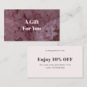Feminine and romantic pink lilac  割引カード (正面/裏面)