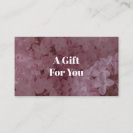 Feminine and romantic pink lilac  割引カード