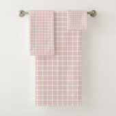 Feminine Bath Towel Rose Gold Plaid for Mom バスタオルセット (インサイチュ)