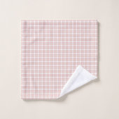 Feminine Bath Towel Rose Gold Plaid for Mom バスタオルセット (ウォッシュタオル)