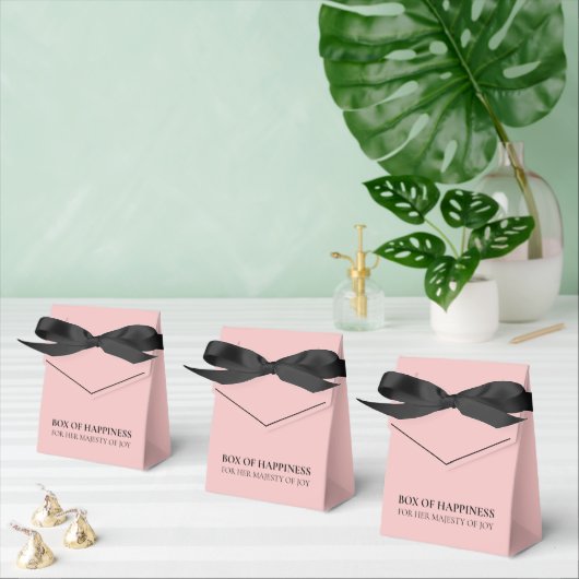 Feminine Birthday Party Favor Design | Blush Rose フェイバーボックス (複数)