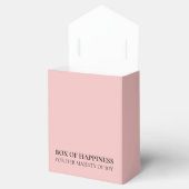 Feminine Birthday Party Favor Design | Blush Rose フェイバーボックス (オープン)