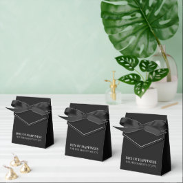 Feminine Black Birthday Party Favor Design フェイバーボックス