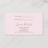 Feminine Blush Crown Style 紹介カード (裏面)